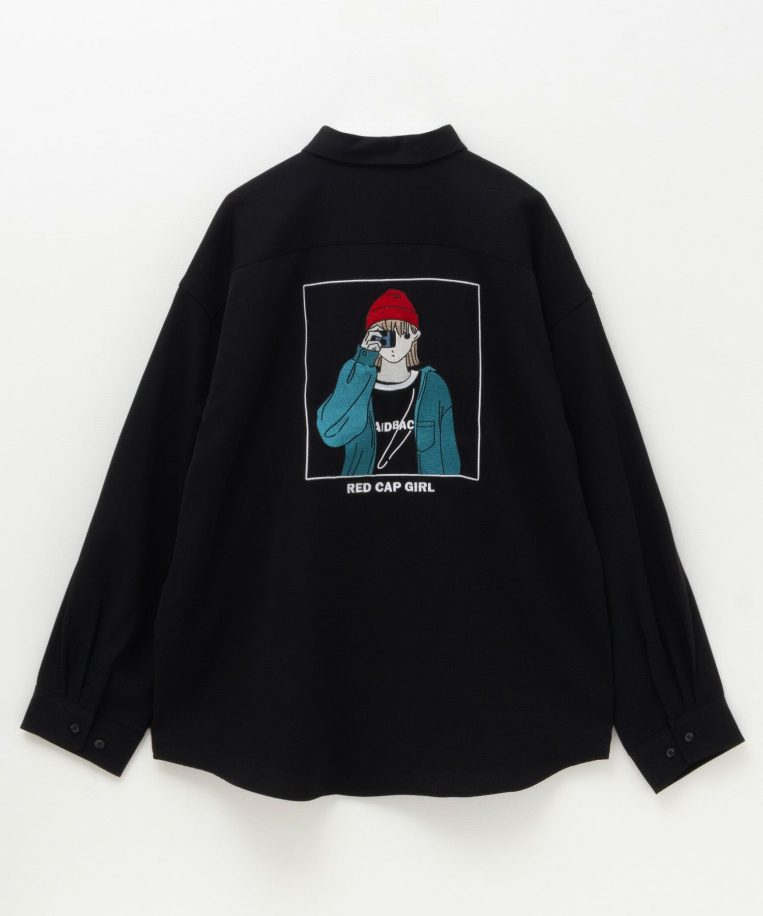 RED CAP GIRL ルーズサイズバック刺繍長袖シャツ メンズ