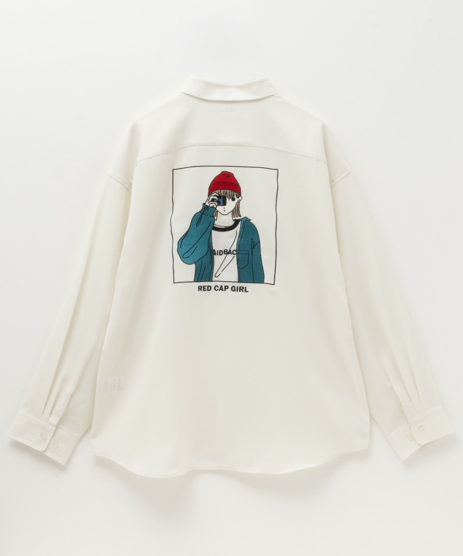RED CAP GIRL ルーズサイズバック刺繍長袖シャツ メンズ