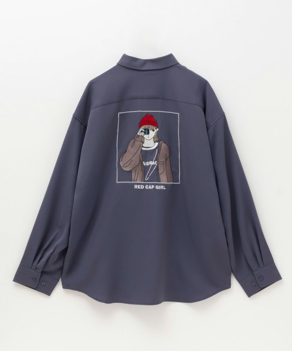 RED CAP GIRL ルーズサイズバック刺繍長袖シャツ メンズ