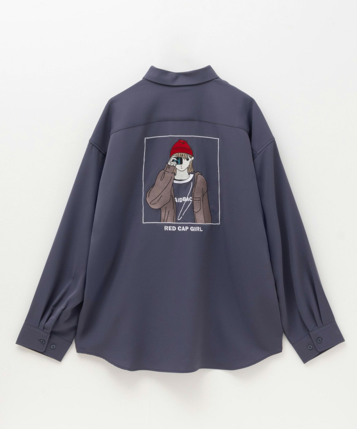 RED CAP GIRL ルーズサイズバック刺繍長袖シャツ メンズ