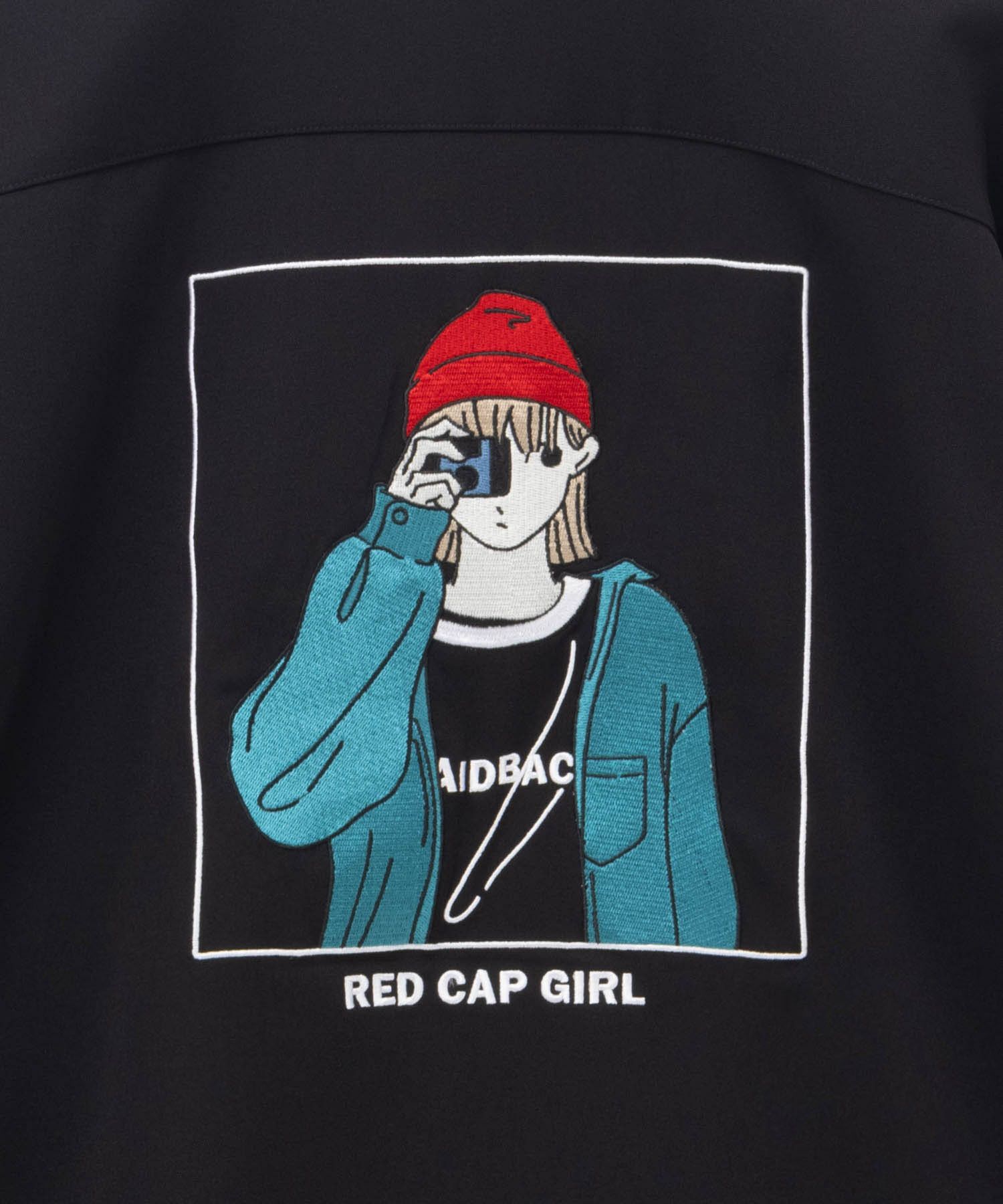 RED CAP GIRL ルーズサイズバック刺繍長袖シャツ メンズ