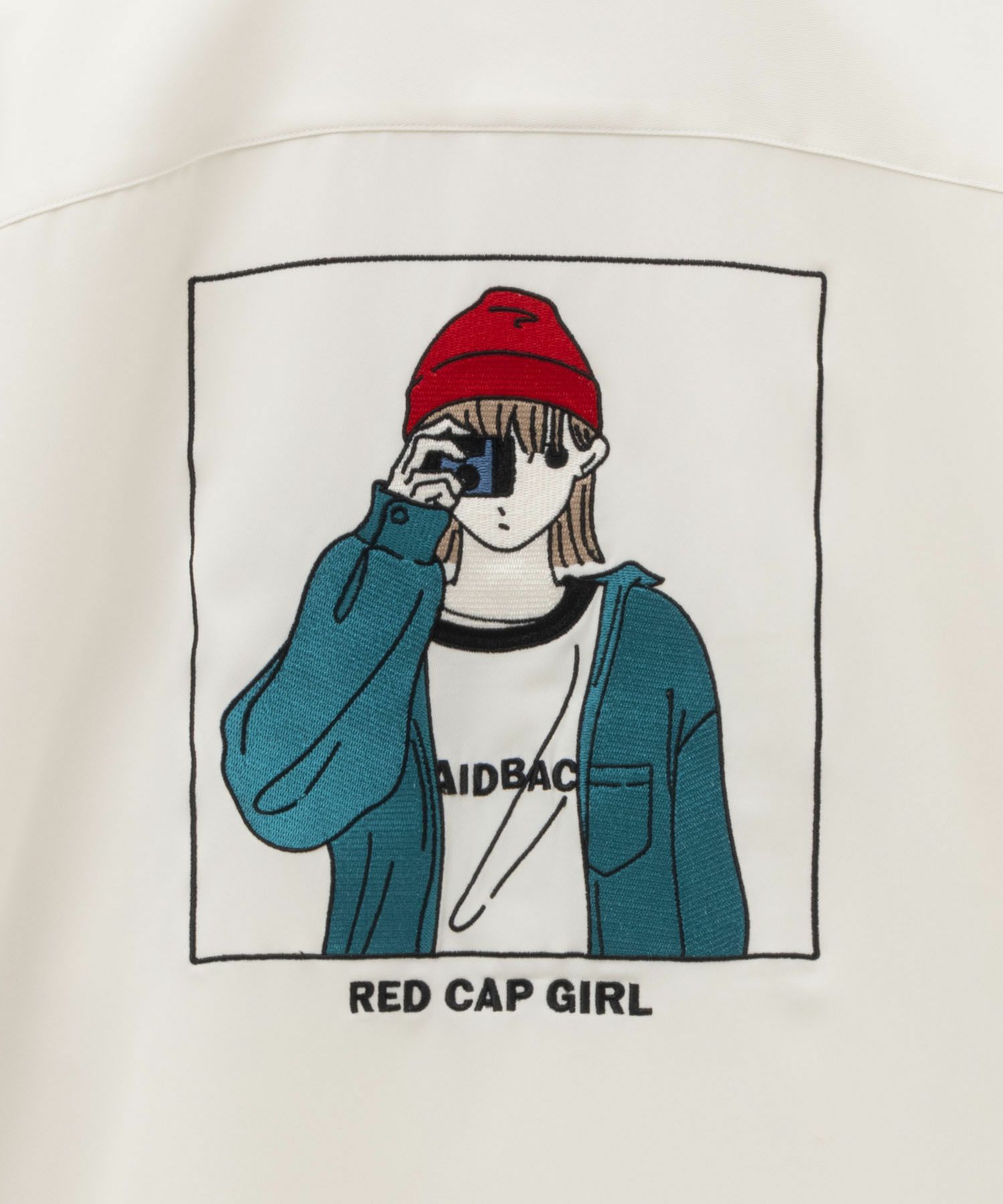 RED CAP GIRL ルーズサイズバック刺繍長袖シャツ メンズ