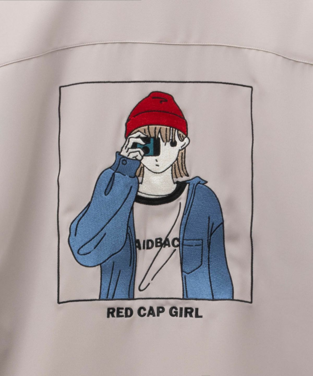 RED CAP GIRL ルーズサイズバック刺繍長袖シャツ メンズ
