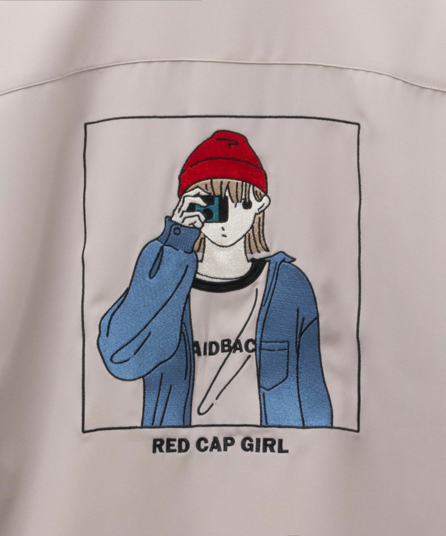 RED CAP GIRL ルーズサイズバック刺繍長袖シャツ メンズ