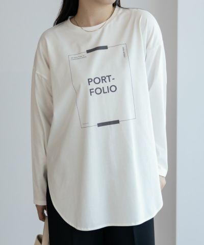HusHusH  裾ラウンドプリントロンT レディース ネコポス 対応商品