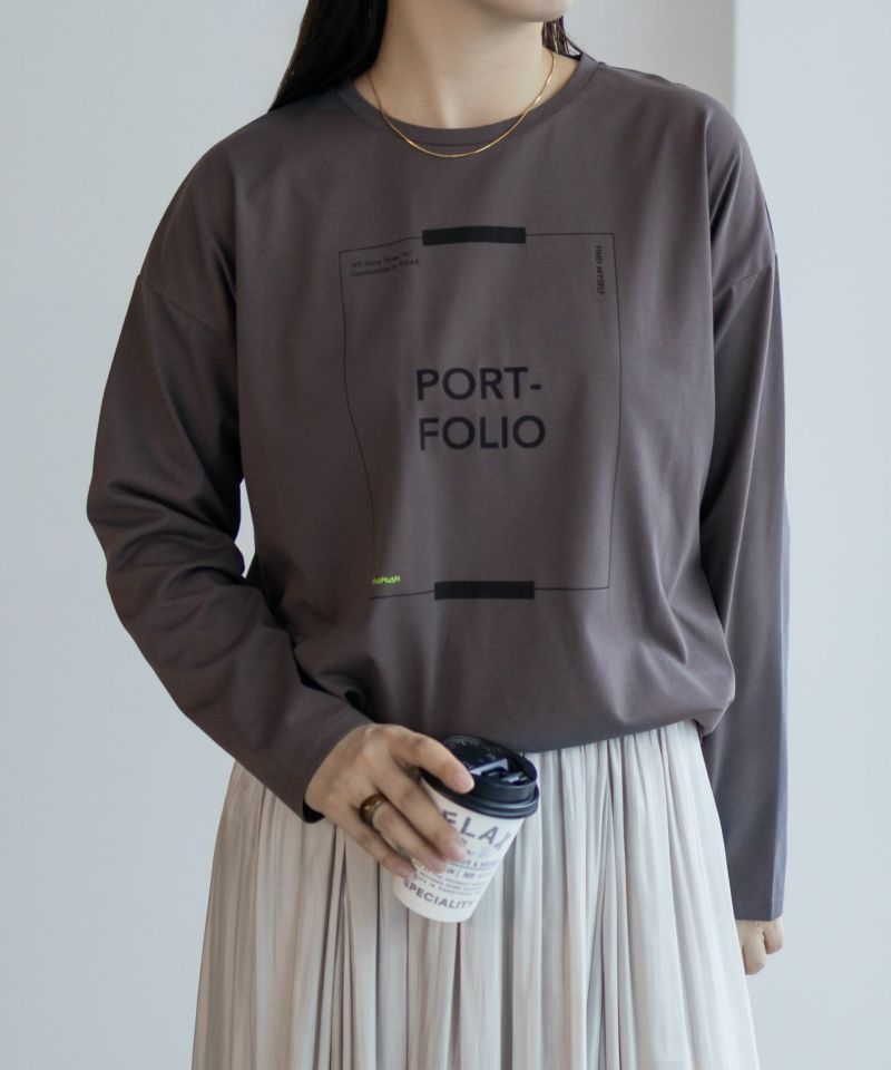 HusHusH  裾ラウンドプリントロンT レディース メール便 対応商品商品画像-2