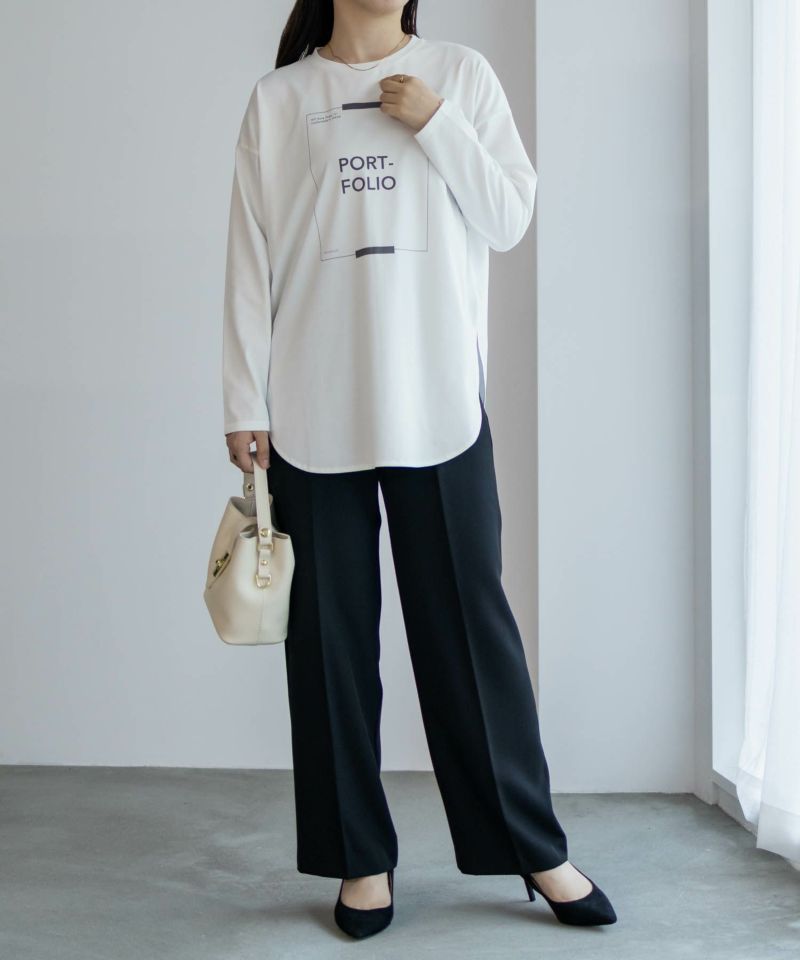 HusHusH  裾ラウンドプリントロンT レディース メール便 対応商品商品画像-4