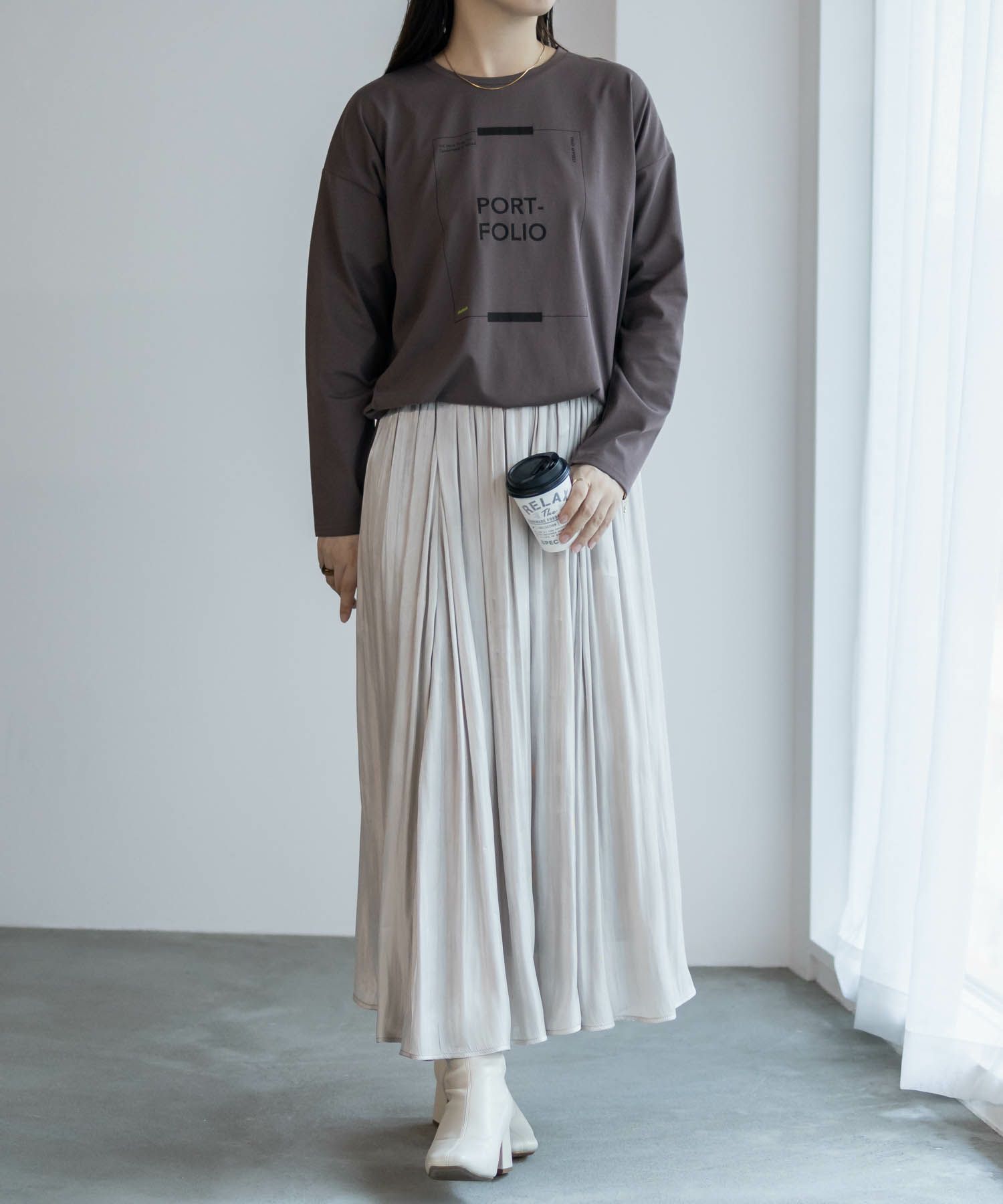 HusHusH 裾ラウンドプリントロンT レディース ネコポス 対応商品