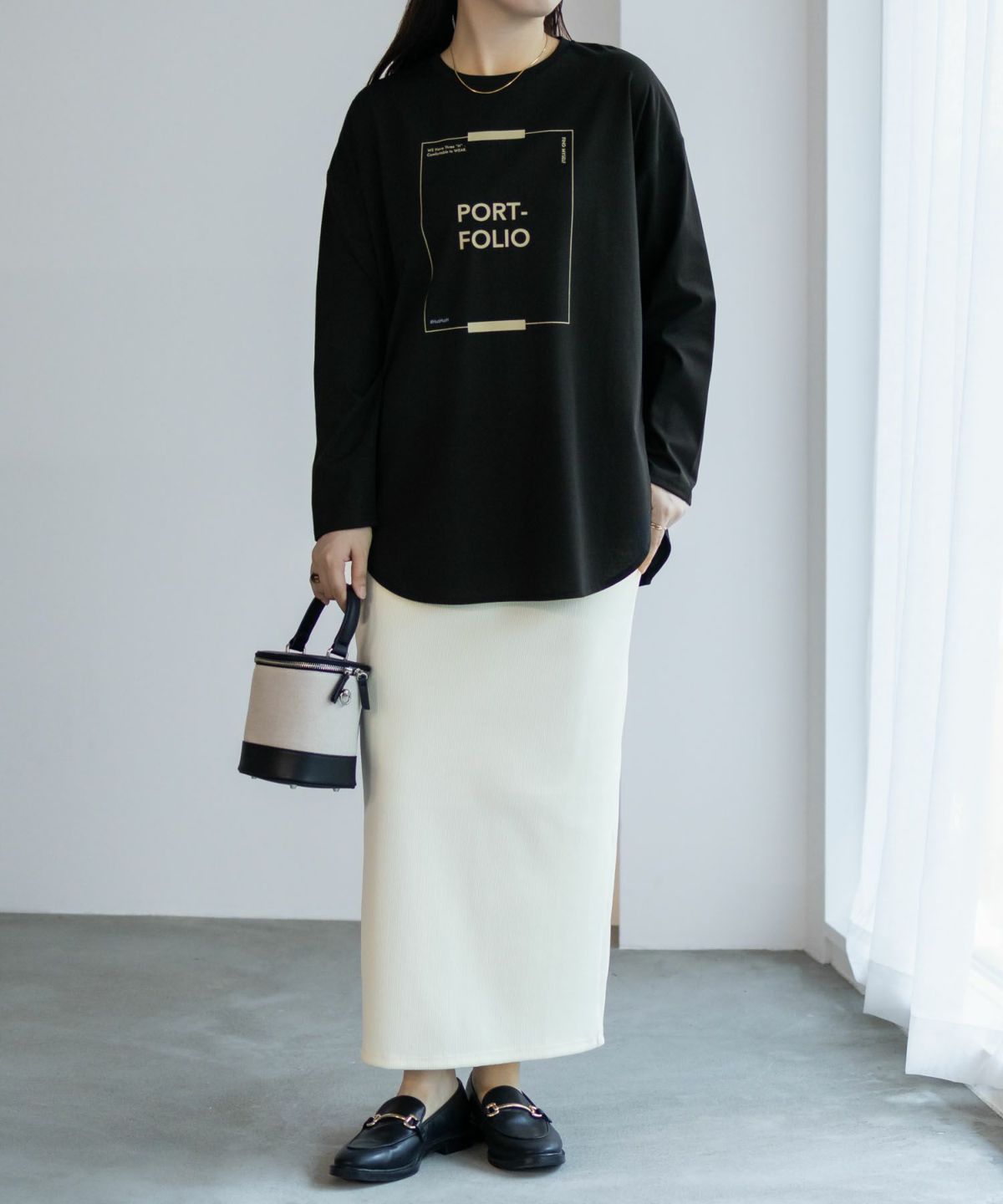 HusHusH 裾ラウンドプリントロンT レディース ネコポス 対応商品