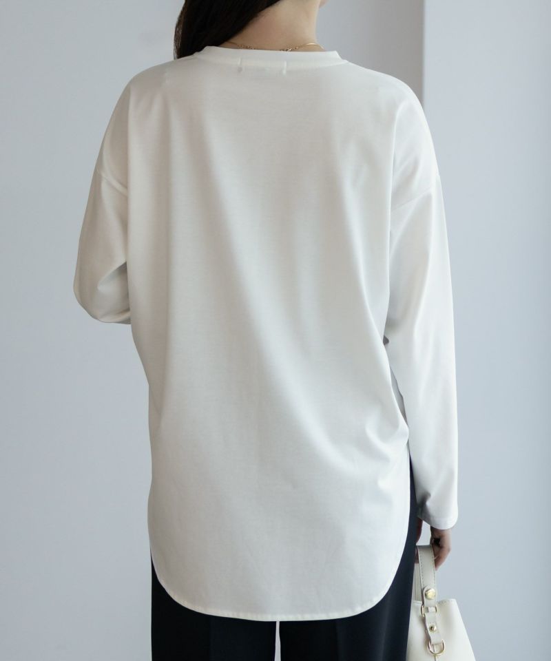 HusHusH  裾ラウンドプリントロンT レディース メール便 対応商品商品画像-8