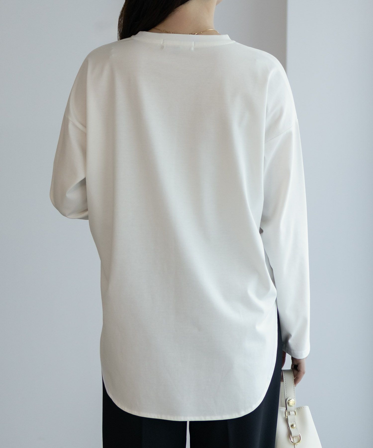 HusHusH  裾ラウンドプリントロンT レディース メール便 対応商品商品画像-8