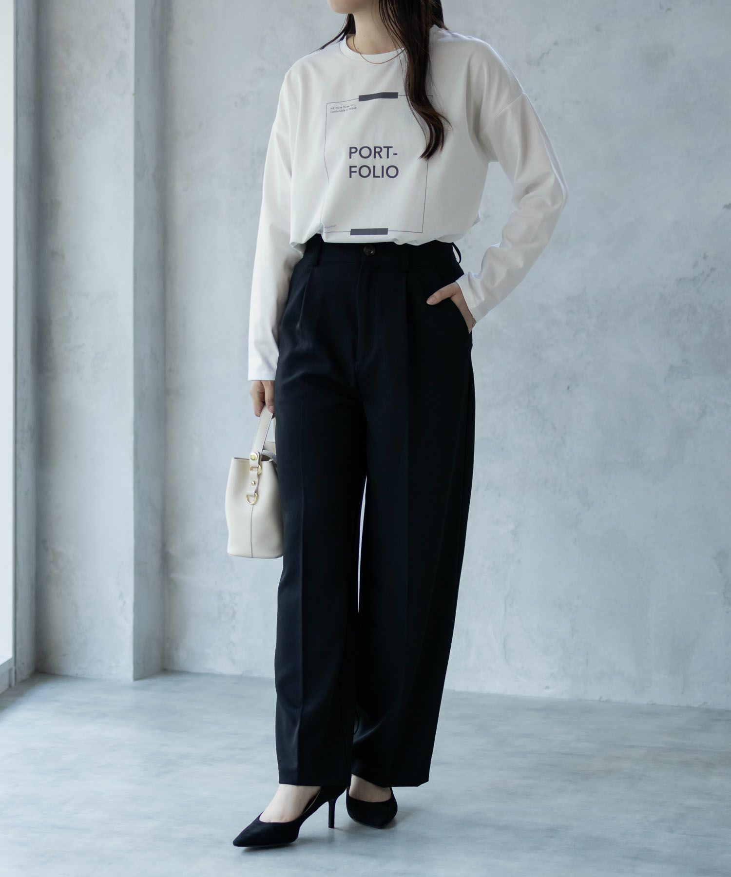 HusHusH 裾ラウンドプリントロンT レディース ネコポス 対応商品