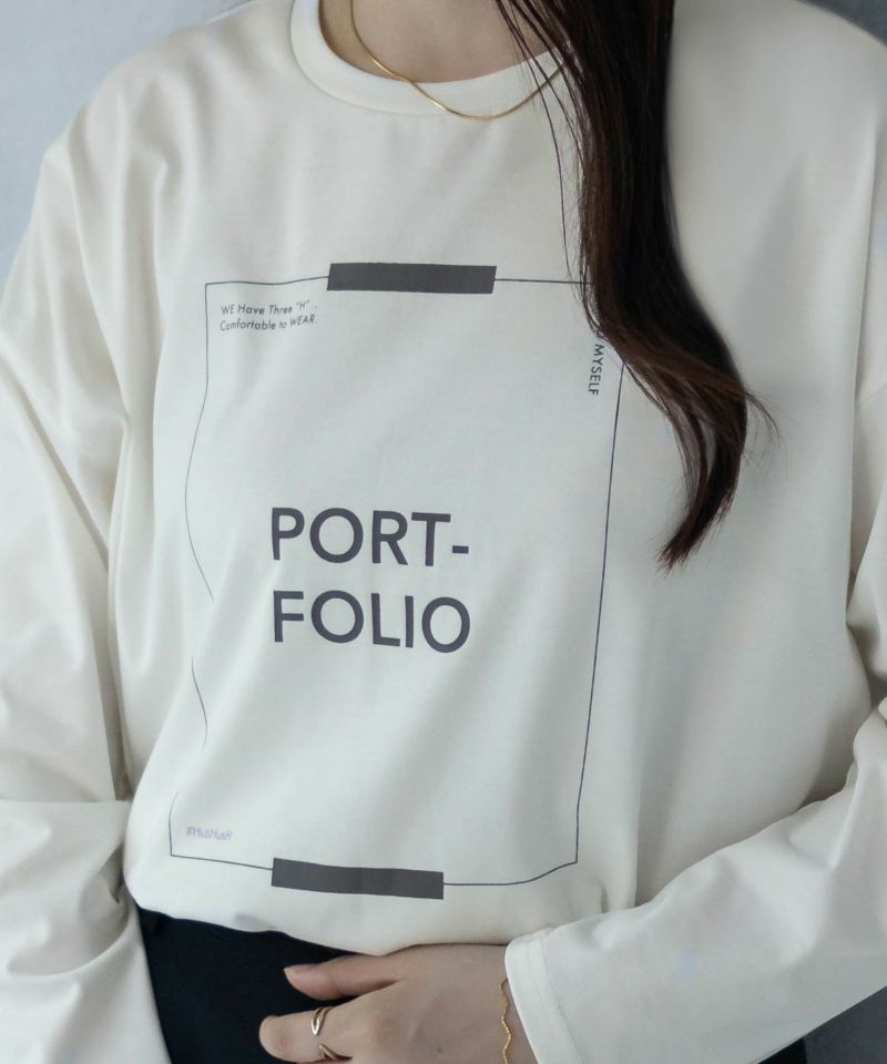 HusHusH  裾ラウンドプリントロンT レディース メール便 対応商品商品画像-12