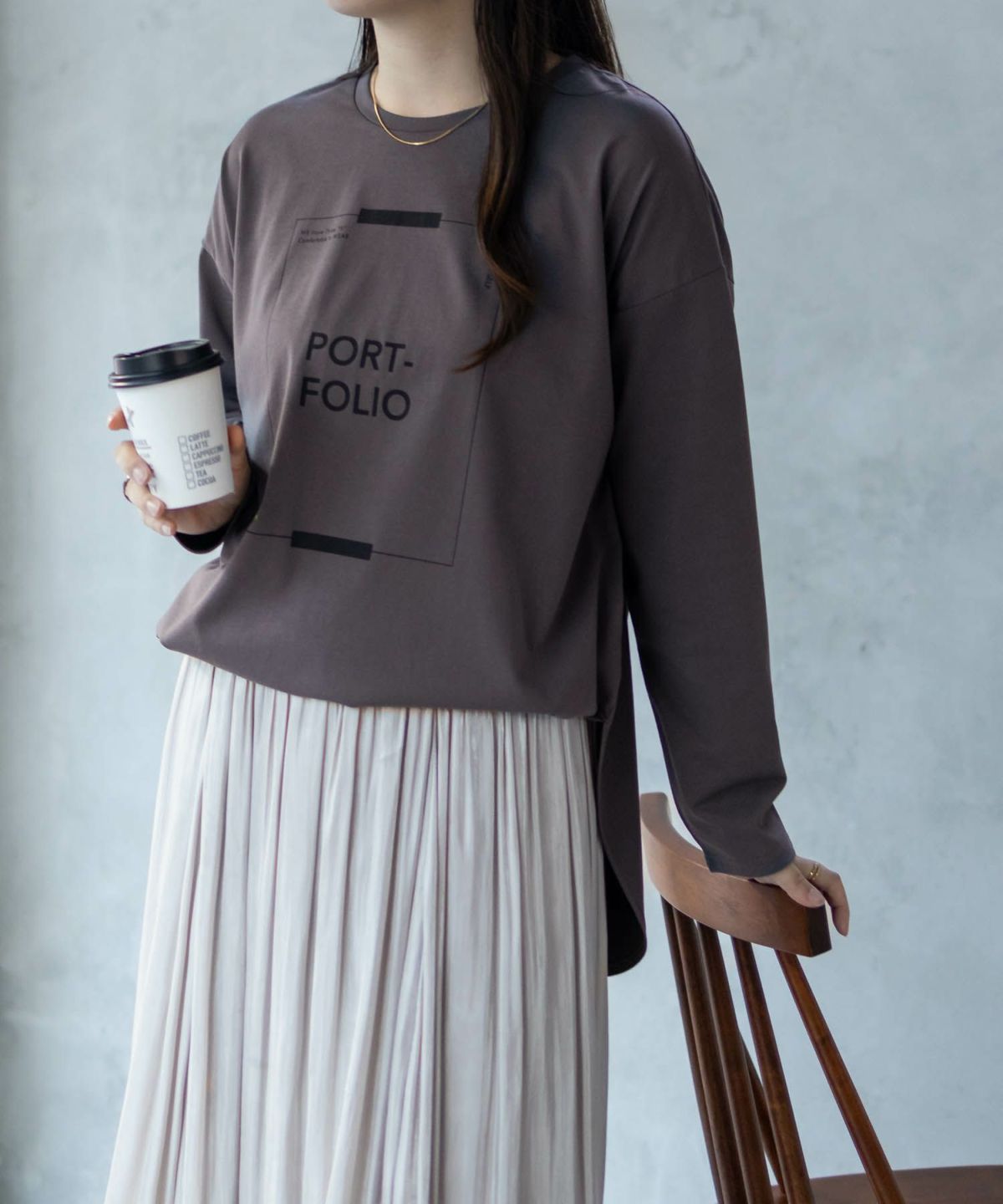 HusHusH 裾ラウンドプリントロンT レディース ネコポス 対応商品