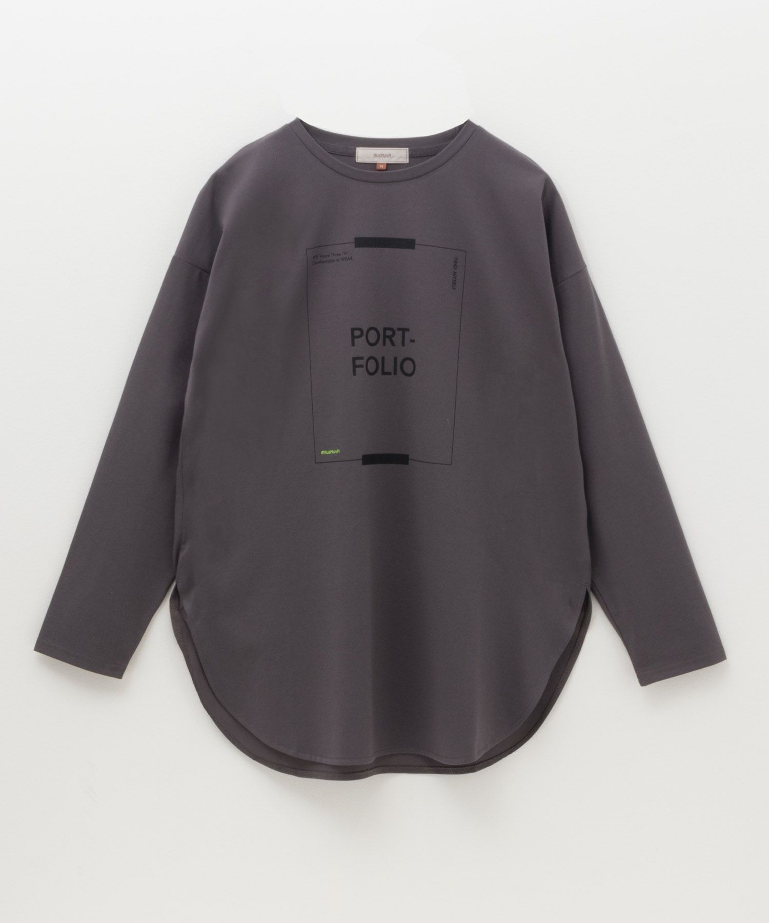 HusHusH 裾ラウンドプリントロンT レディース ネコポス 対応商品