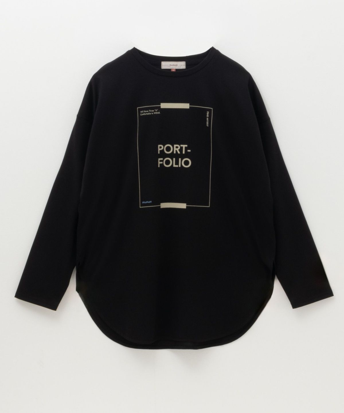 HusHusH 裾ラウンドプリントロンT レディース ネコポス 対応商品