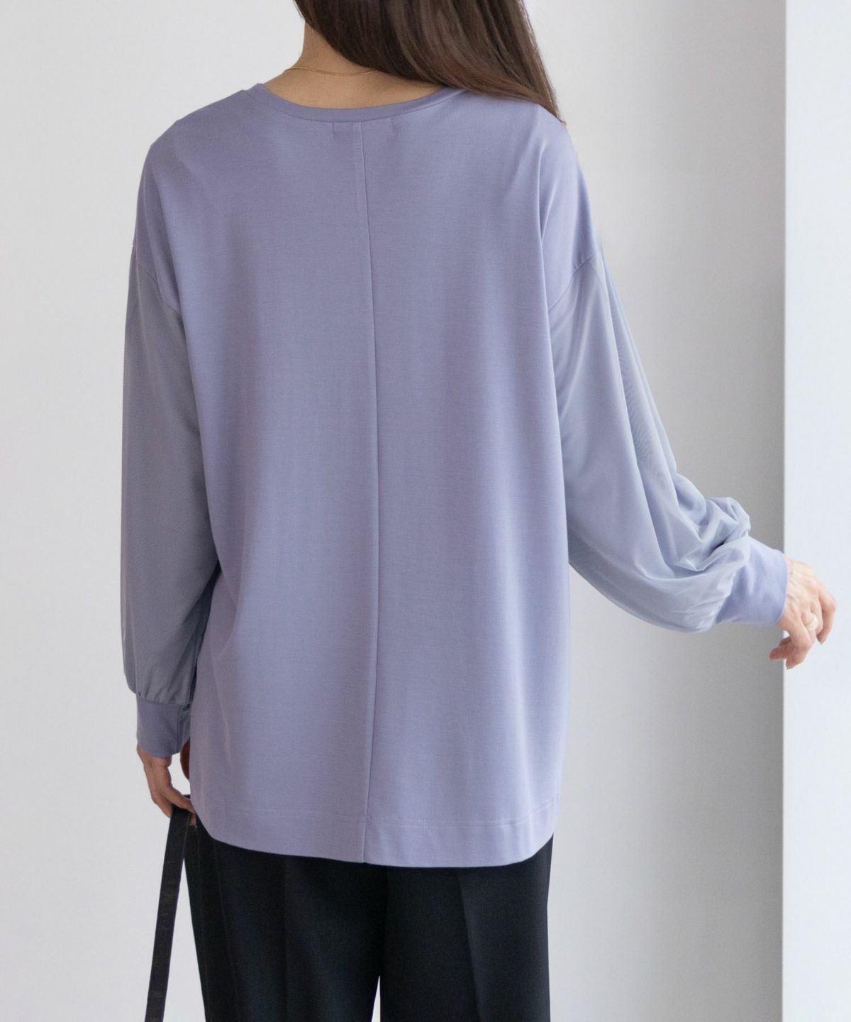 HusHusH ポンチ素材 袖チュールプルオーバー レディース ネコポス 対応商品