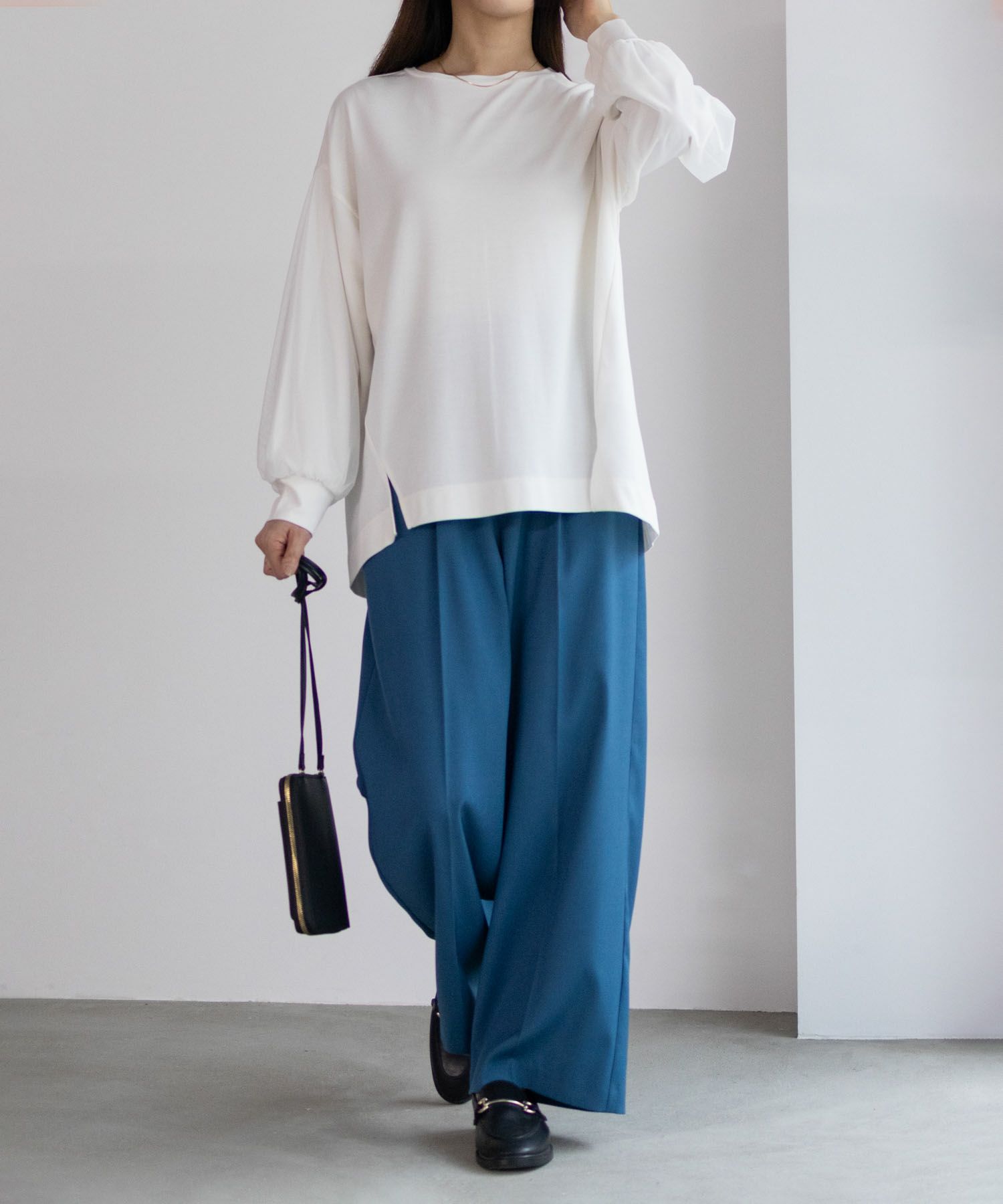 HusHusH  ポンチ素材 袖チュールプルオーバー レディース メール便 対応商品商品画像-17