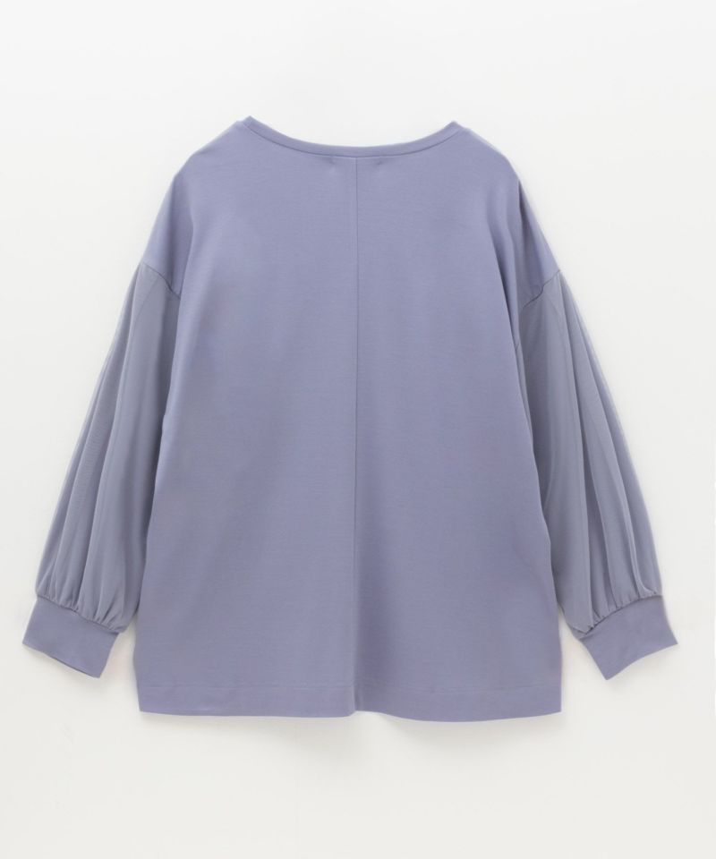 HusHusH  ポンチ素材 袖チュールプルオーバー レディース メール便 対応商品商品画像-19