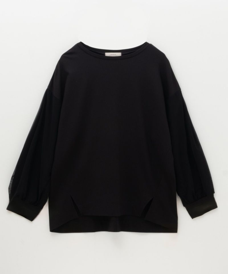 HusHusH  ポンチ素材 袖チュールプルオーバー レディース メール便 対応商品商品画像-20