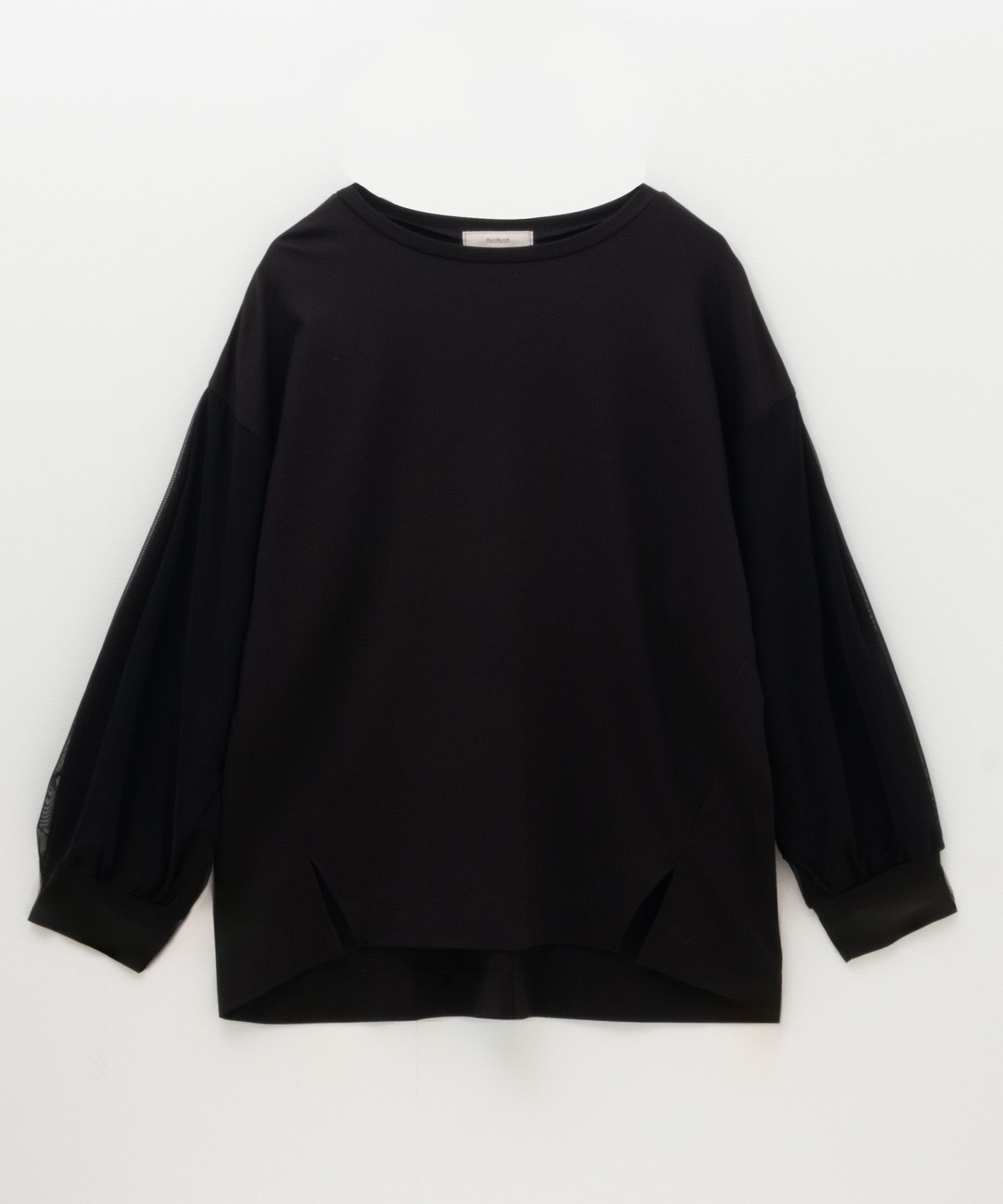 HusHusH  ポンチ素材 袖チュールプルオーバー レディース メール便 対応商品商品画像-20
