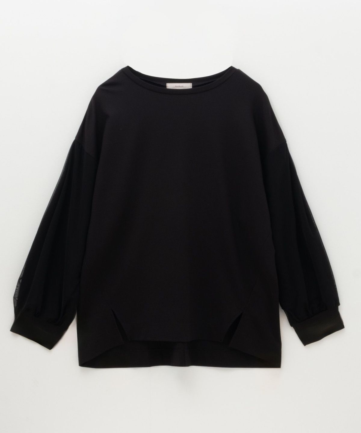 HusHusH ポンチ素材 袖チュールプルオーバー レディース ネコポス 対応商品