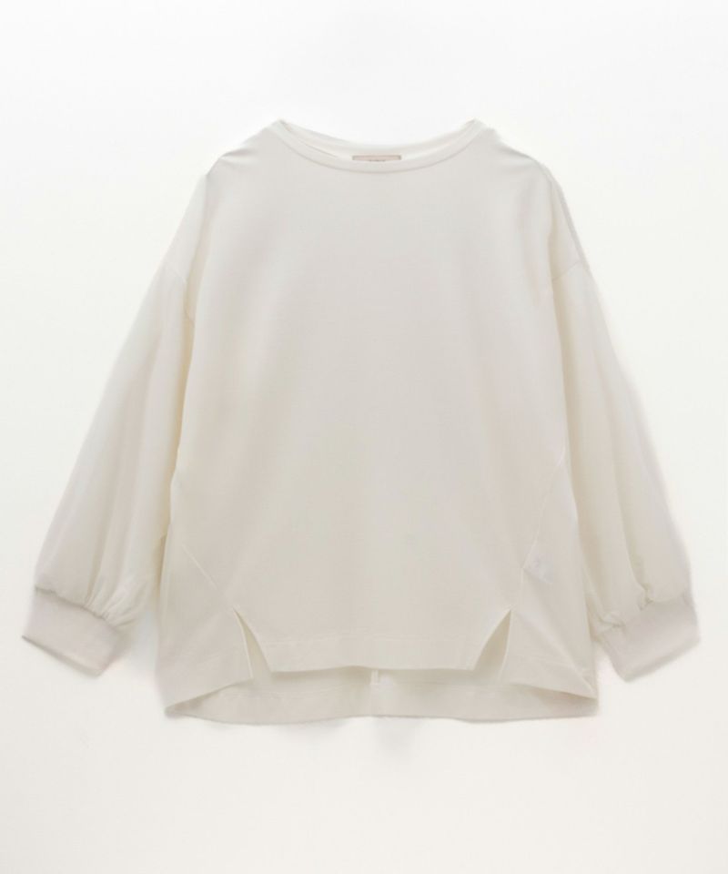 HusHusH  ポンチ素材 袖チュールプルオーバー レディース メール便 対応商品商品画像-22
