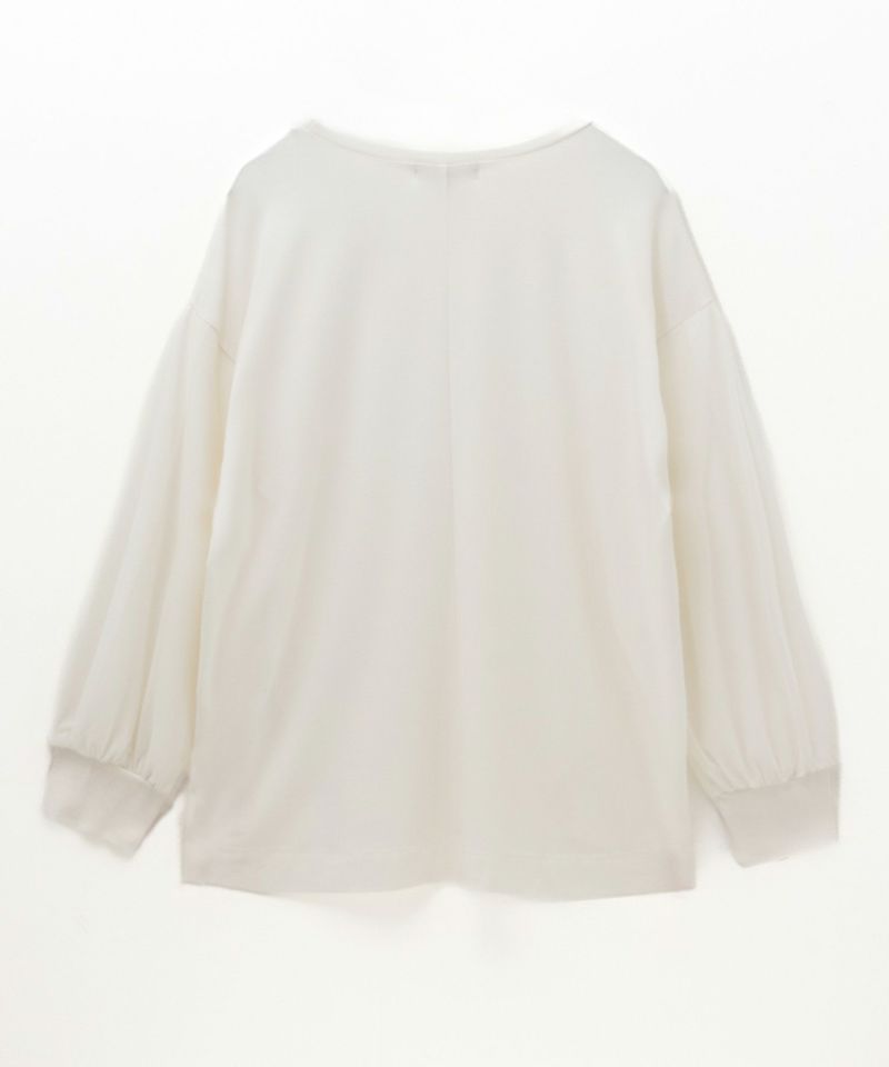 HusHusH  ポンチ素材 袖チュールプルオーバー レディース メール便 対応商品商品画像-23