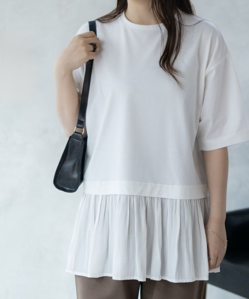 HusHusH 裾フリル切替5分袖プルオーバー レディース メール便 対応商品商品画像-12