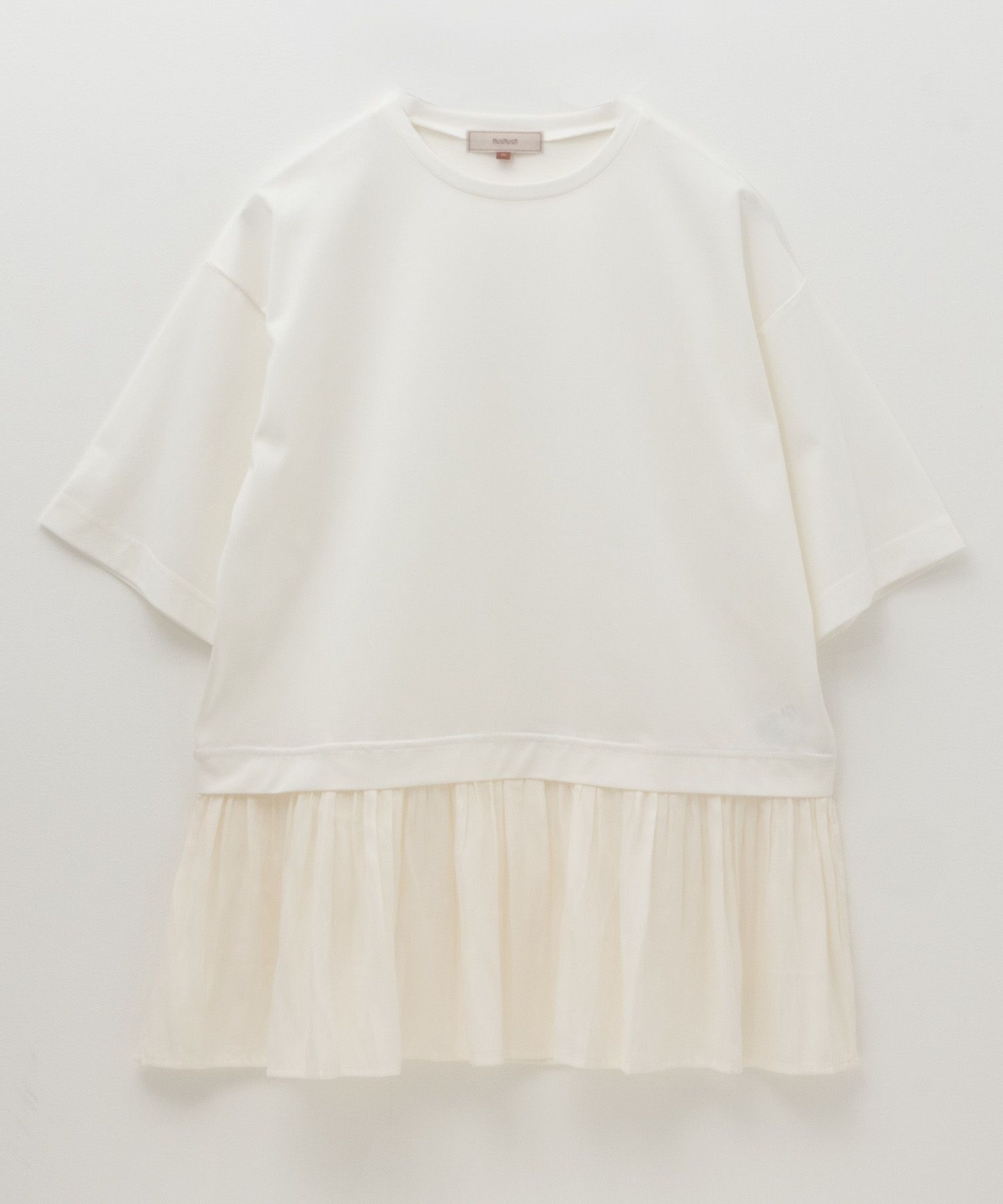 HusHusH  裾フリル切替5分袖プルオーバー レディース メール便 対応商品商品画像-19