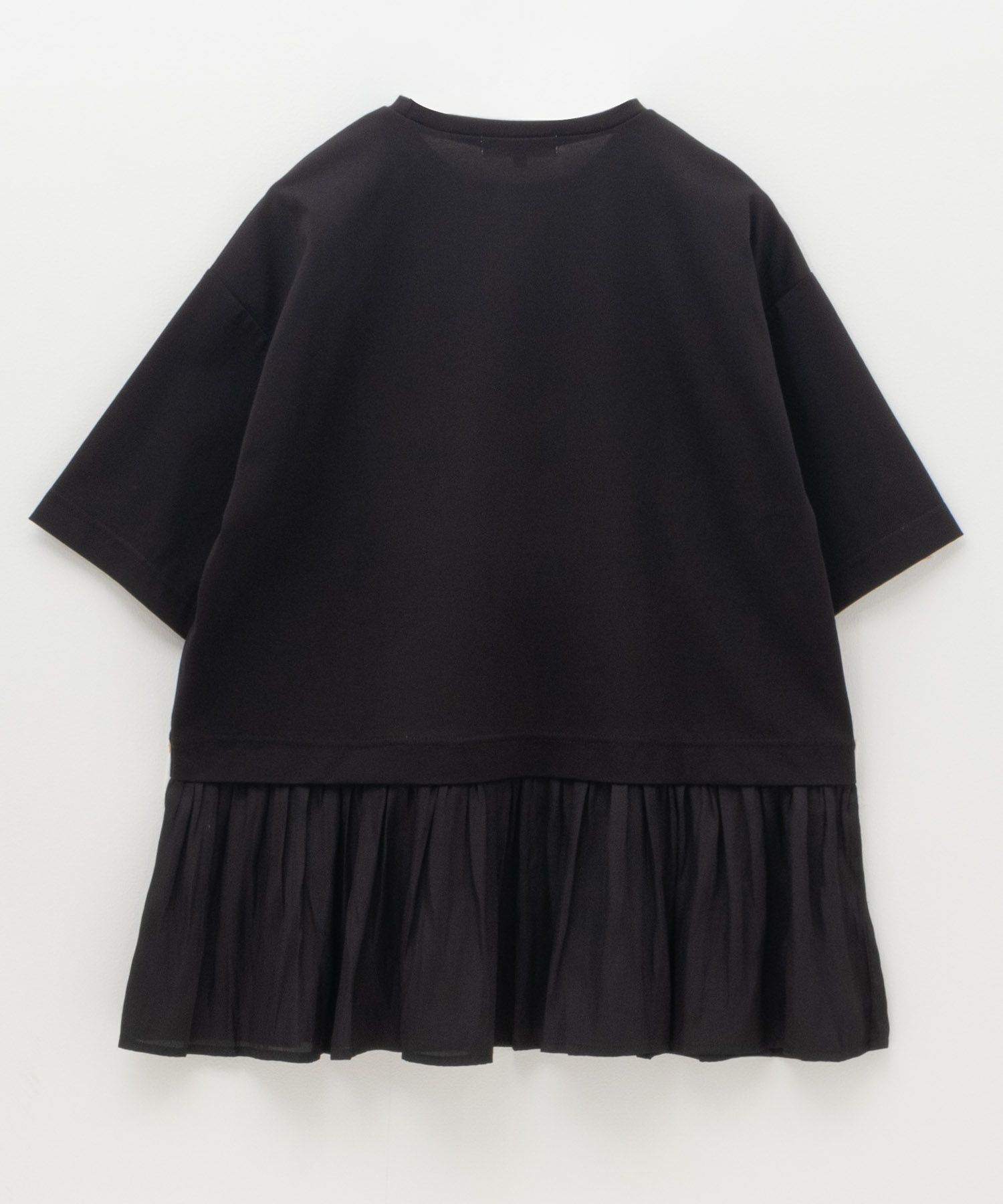 HusHusH 裾フリル切替5分袖プルオーバー レディース ネコポス 対応商品