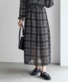 HusHusH  チェックプリントシフォンスカート レディース商品サムネイル-1