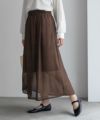 HusHusH チェックプリントシフォンスカート レディース
