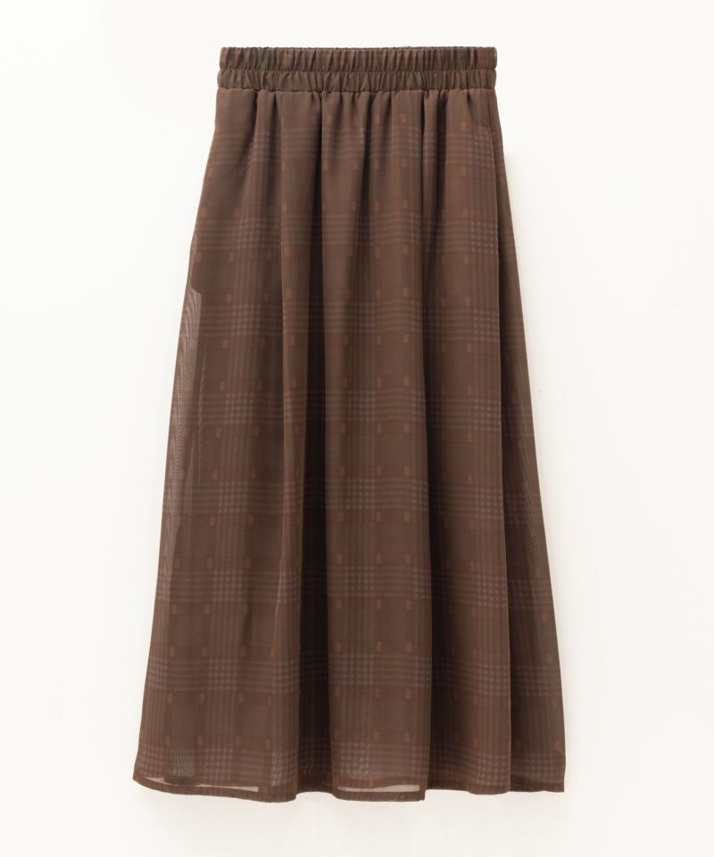 HusHusH  チェックプリントシフォンスカート レディース商品画像-16