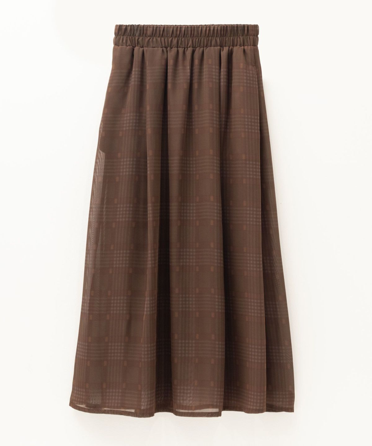 HusHusH チェックプリントシフォンスカート レディース