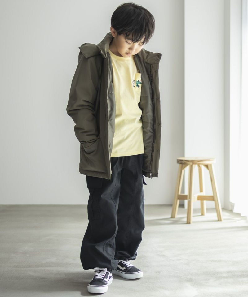 NAVY シャットアウター シームレス中綿フードブルゾン キッズ商品画像-18