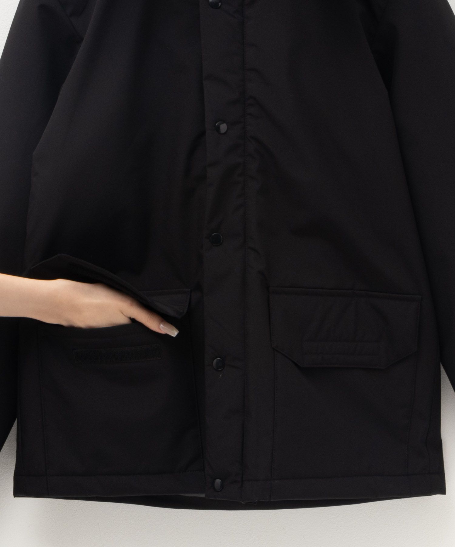 NAVY  シャットアウター シームレス中綿フードブルゾン キッズ商品サムネイル-26