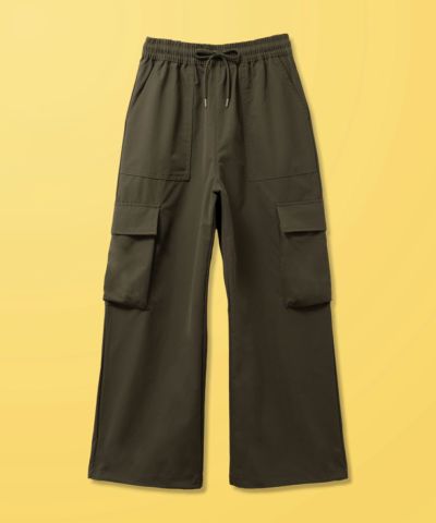 NAVY はっ水カーゴロングパンツ キッズ