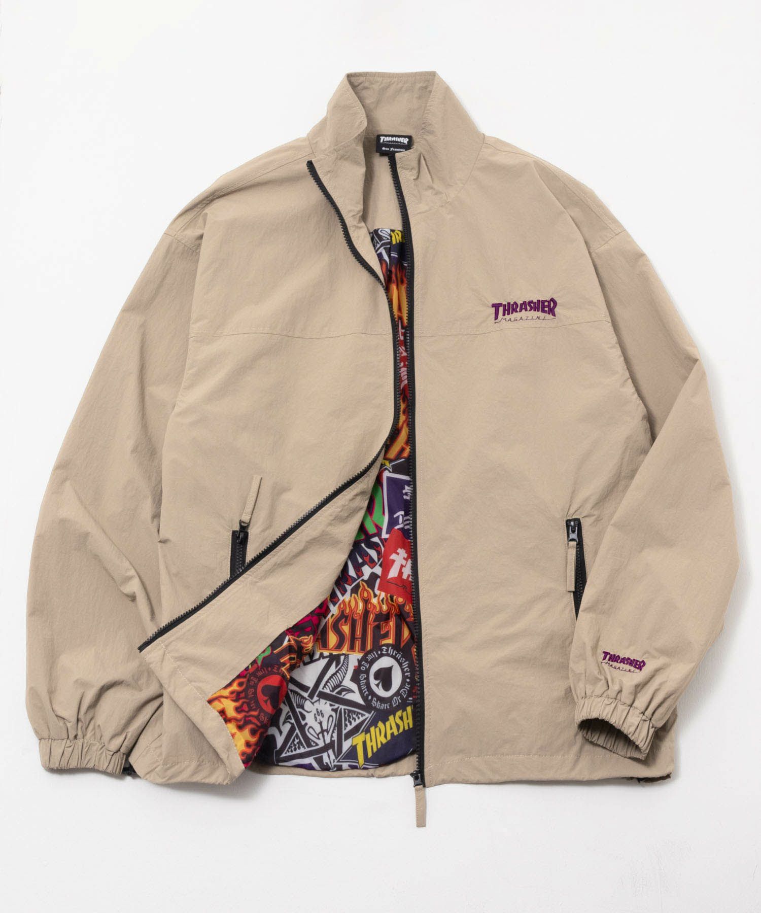 [期間限定価格]THRASHER  総柄裏地付きナイロンジャケット メンズ商品サムネイル-3