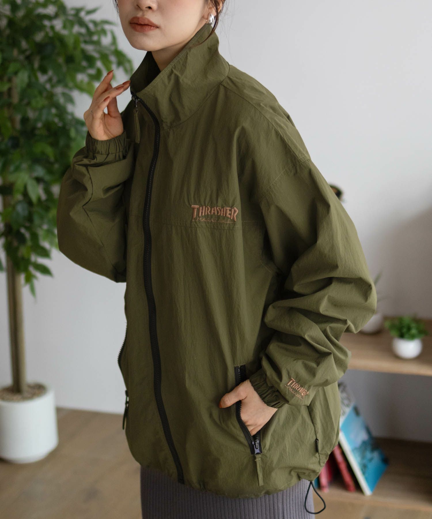 [期間限定価格]THRASHER  総柄裏地付きナイロンジャケット メンズ商品画像-28