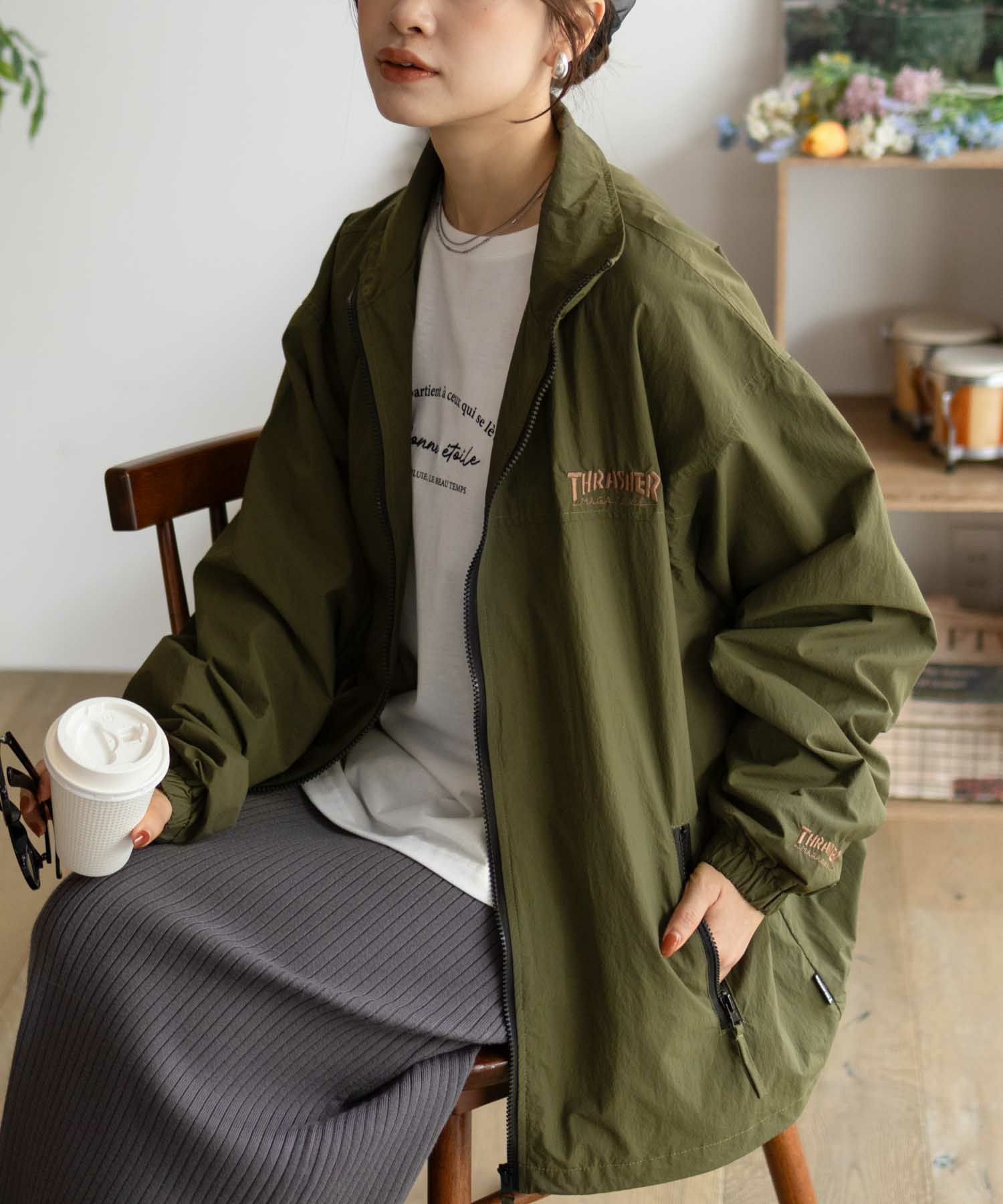 [期間限定価格]THRASHER  総柄裏地付きナイロンジャケット メンズ商品サムネイル-30
