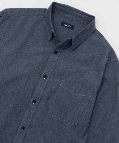 NAVY ネル無地シャツ メンズ NAVY ネル無地シャツ メンズ