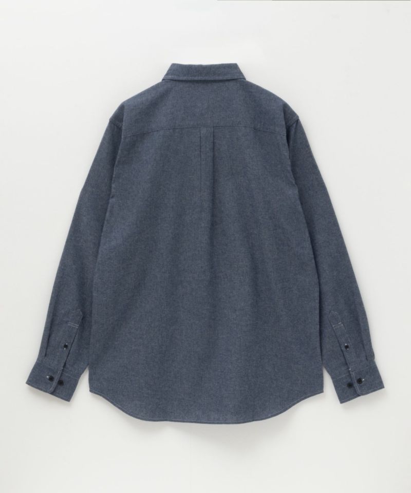 NAVY  ネル無地シャツ メンズ商品画像-4