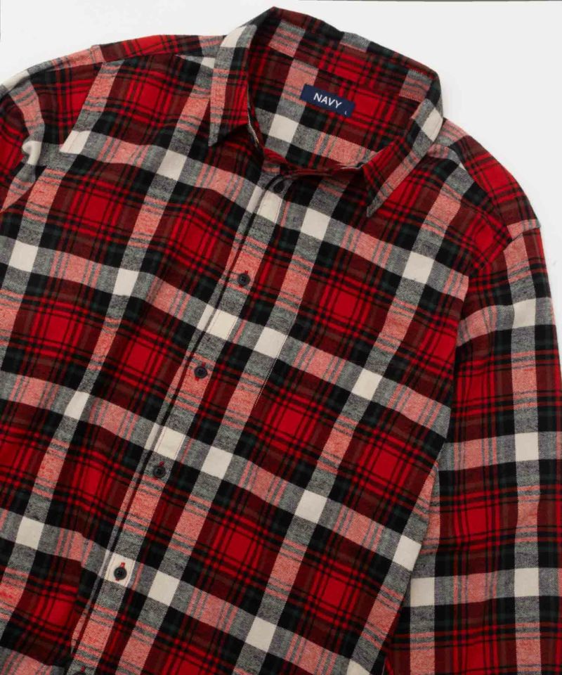 NAVY  ネルチェックシャツ メンズ商品画像-1