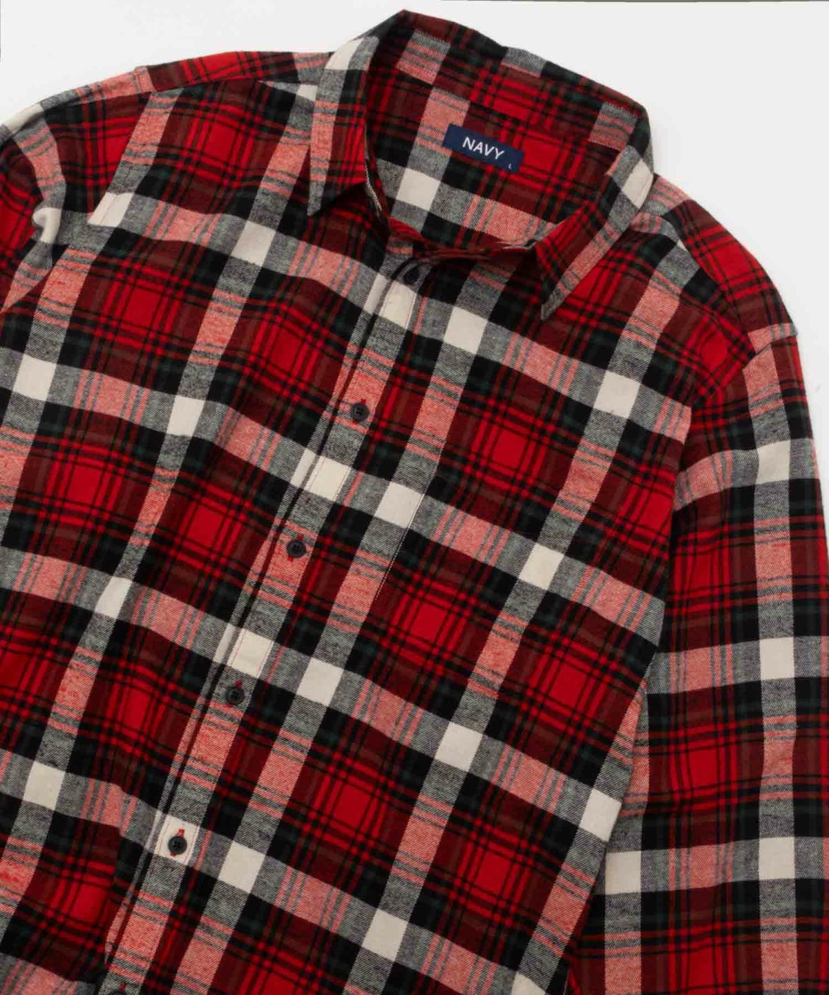 AVY ネルチェックシャツ メンズ