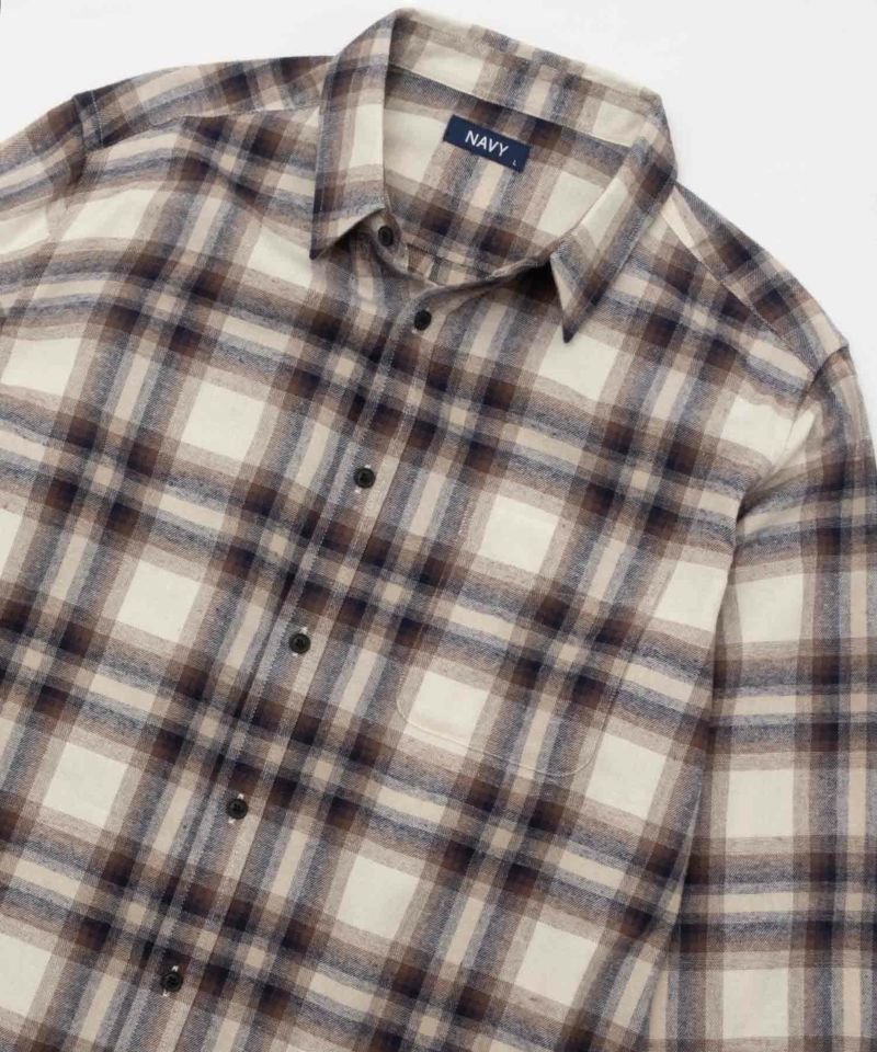 NAVY ネルチェックシャツ メンズ商品画像-2