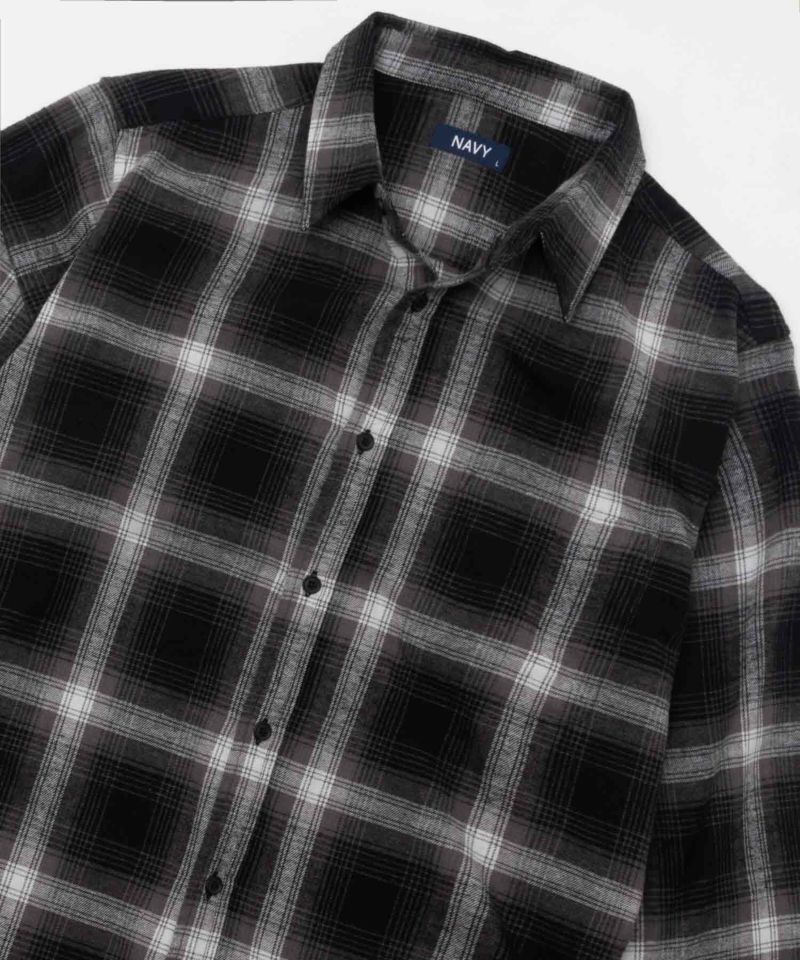 NAVY  ネルチェックシャツ メンズ商品画像-3