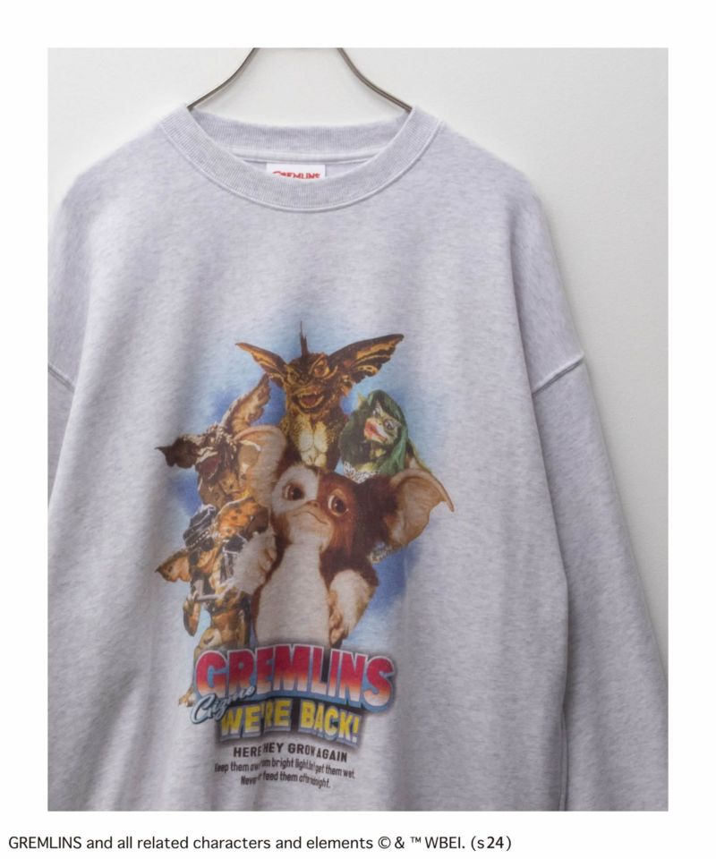 GREMLINS レトロヴィンテージ柄フォトプリントトレーナー メンズ