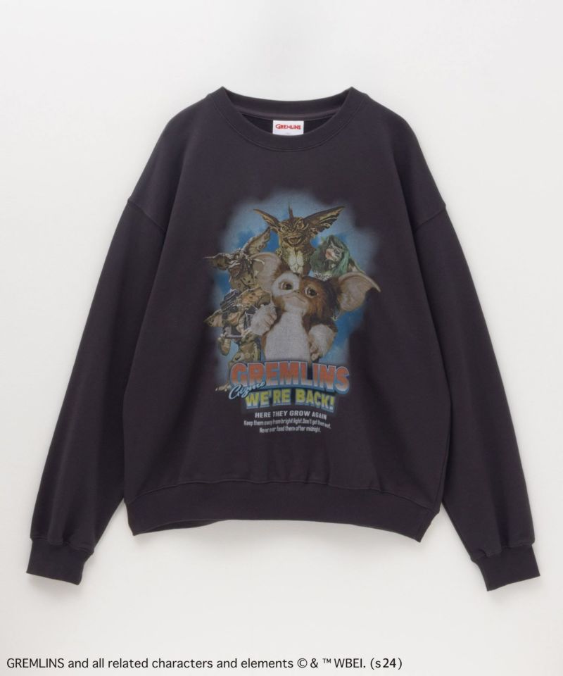 GREMLINS レトロヴィンテージ柄フォトプリントトレーナー メンズ