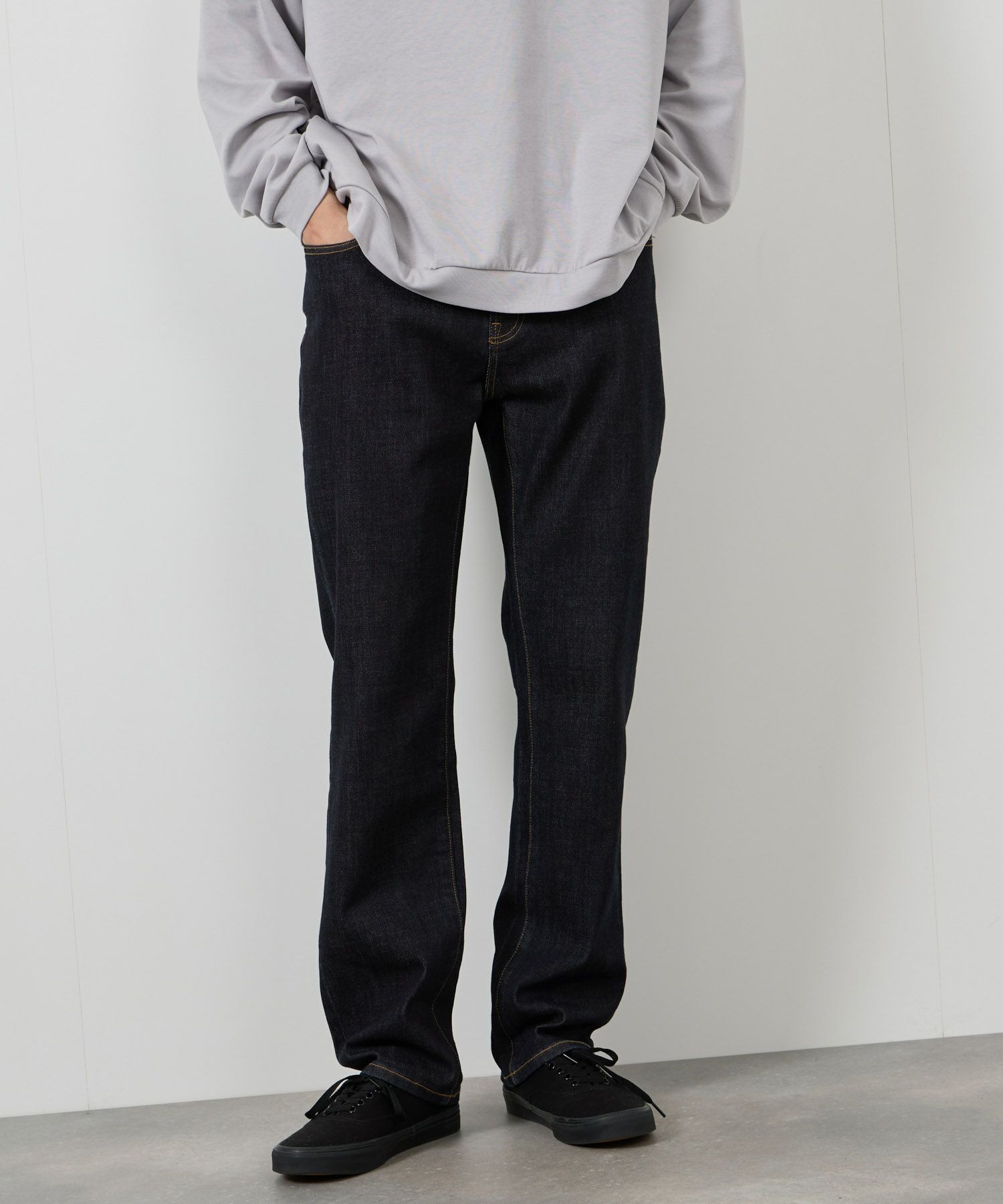 NAVY 毎日はきたくなるデニム「マイデニ」 レギュラーストレート メンズ